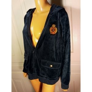 Chaps Ralph Lauren velour velvet zippered hoodie